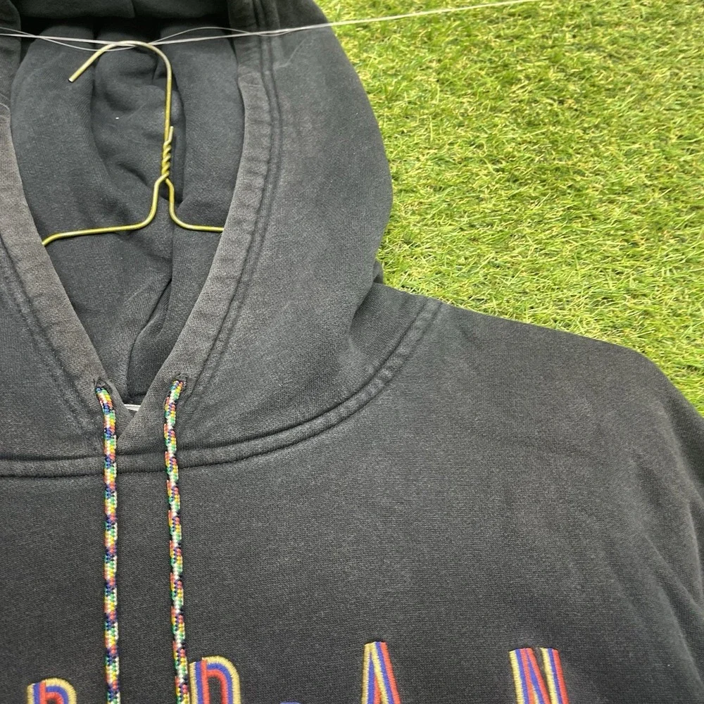 JORDAN Sweatshirt Mens Medium Nothing But Nets DNA Hoodie Black Y2K